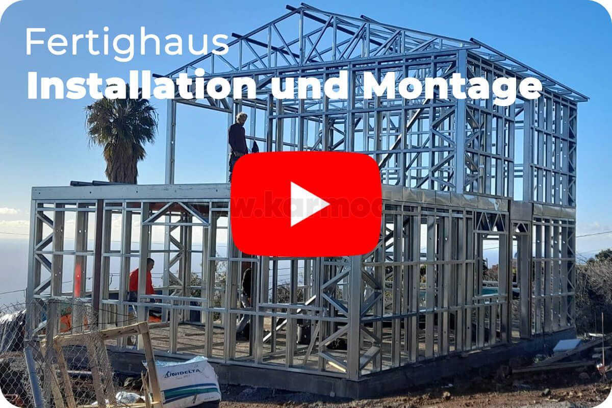 Installation und Montage der Fertighaus